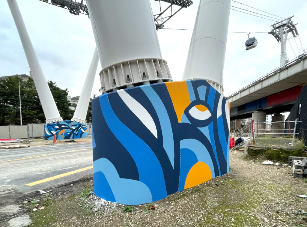 Fresque téléphérique câble C1 Créteil – street art Moyoshi Île-de-France